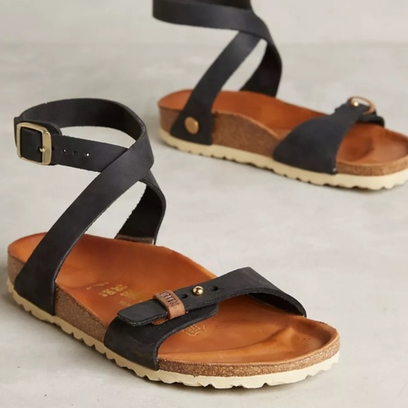 Birkenstock Shoes - BIRKENSTOCK DELHI PREMIUM LEATHER SANDAL in Black 39 Narrow/8.5